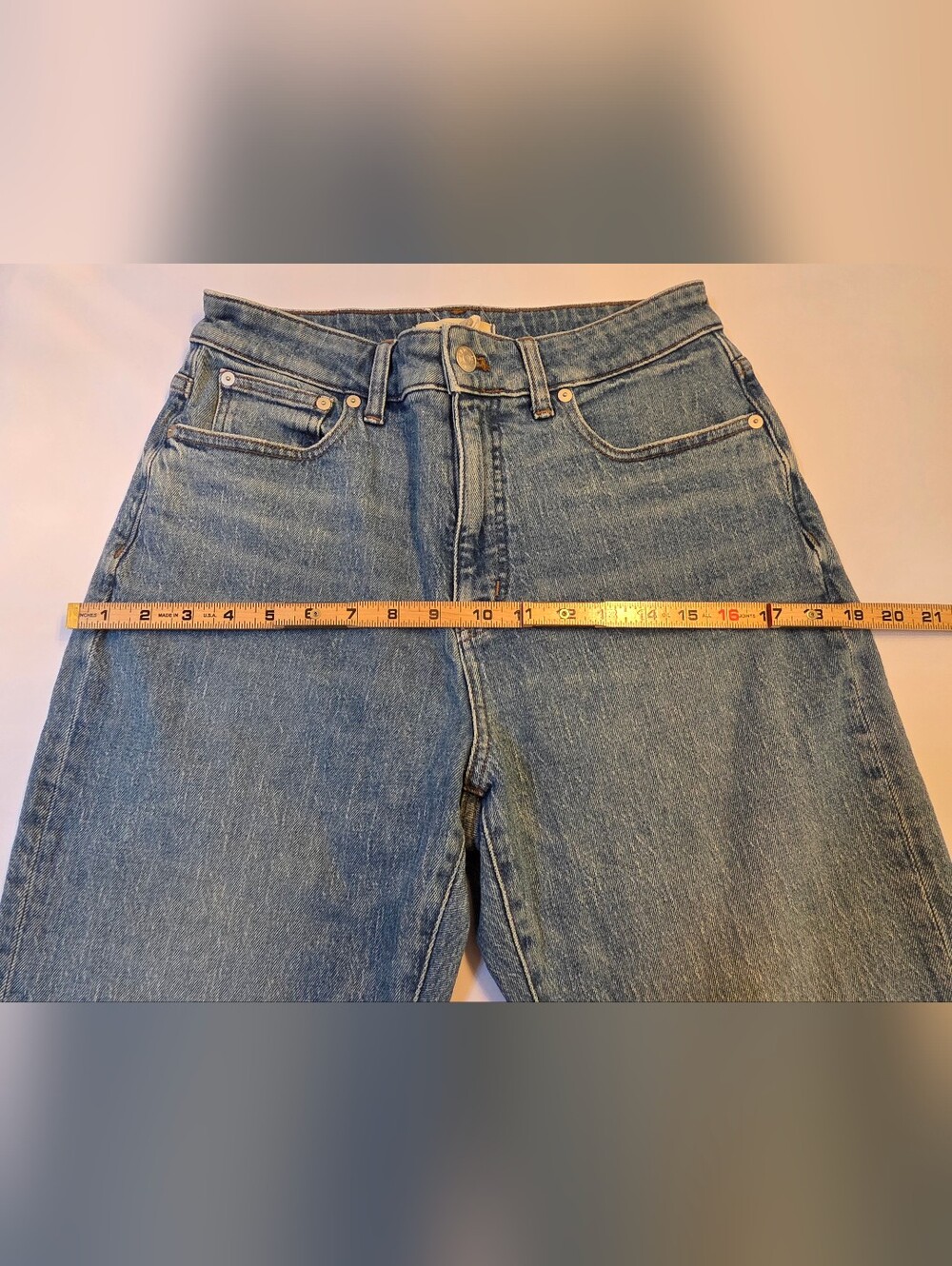 Madewell Curvy '90s Straight Jeans Medium Wash High Rise Straight Leg Stretch 29 - Picture 11 of 12